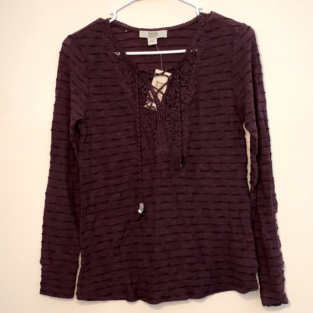 Vintage America Blues stripe long sleeve top